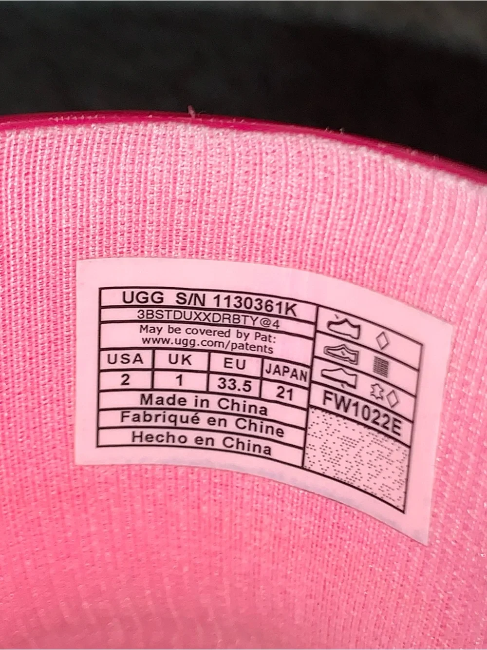 UGG Kids Neon Pink Waterproof Short Rain Boots